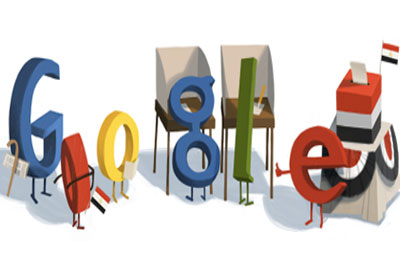 شعار جوجل للانتخابات المصرية 2011